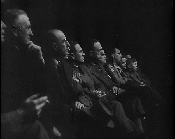 Spectators Watching a Wrestling Match, 1930s. Creator: British Pathe Ltd.