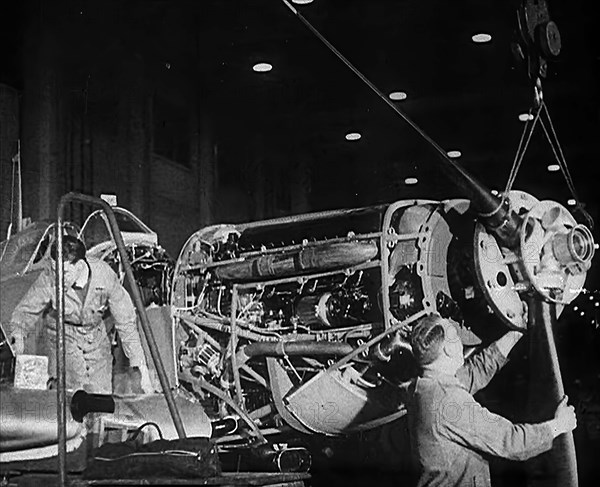 Factory Workers Building a Spitfire, 1940. Creator: British Pathe Ltd.