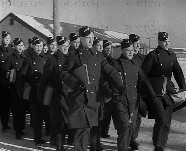 British Pilots Training Under the Air Training Plan in Canada, 1941. Creator: British Pathe Ltd.