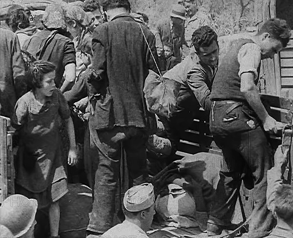 Italian Civilians in a US Army Truck, 1943-1944. Creator: British Pathe Ltd.