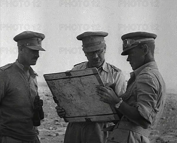 British Officers Planning at El Alamein, 1942. Creator: British Pathe Ltd.