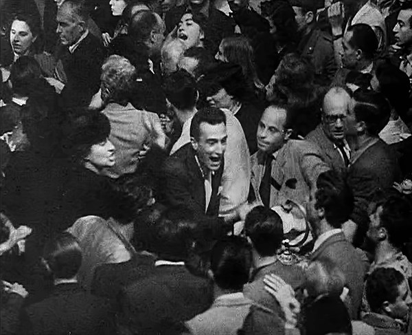 An Angry Mob Fighting at a Trial of Leading Fascists, 1944. Creator: British Pathe Ltd.