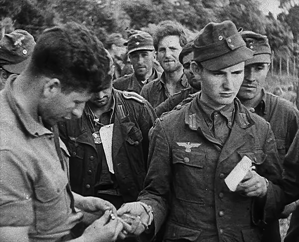 German Prisoners of War, Somewhere in Italy, 1943-1944. Creator: British Pathe Ltd.