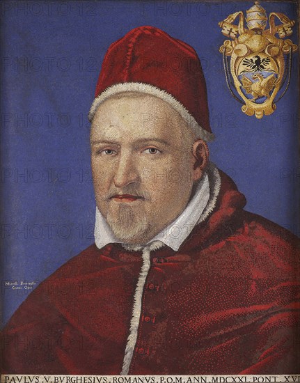 Portrait of Pope Paul V (1552-1621), 1621. Creator: Provenzale; Marcello (1575-1639).