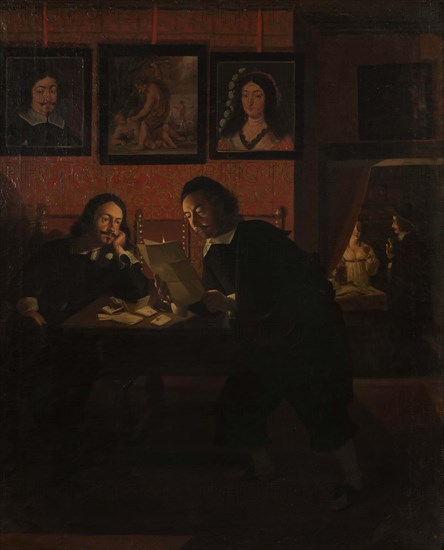 Two Men in the Studio, c1645. Creator: Heimbach; Wolfgang (c.1610-after 1678).