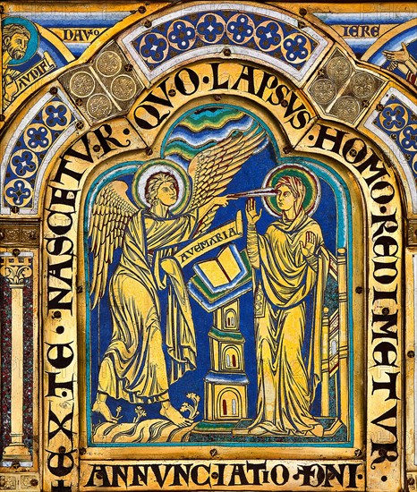 The Verdun Altar: The Annunciation, 1181. Creator: Nicholas of Verdun (ca 1130/40-after 1205).