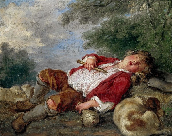 Berger endormi (The Sleeping Shepherd), . Creator: Boucher; François (1703-1770).