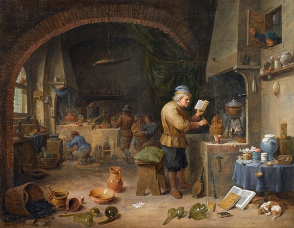 An Alchemist, . Creator: Teniers; David; the Younger (1610-1690).