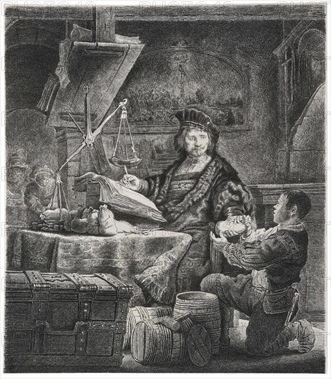 Jan Uytenbogaert, the Goldweigher, 1639. Creator: Rembrandt van Rhijn (1606-1669).