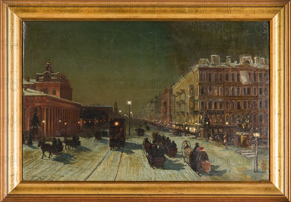 A Street in Saint Petersburg, . Creator: Klever; Juli Julievich (Julius) von; the Elder (1850-1924).