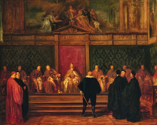 Venetian Senate, 1849. Creator: Robert-Fleury; Tony (1837-1911).