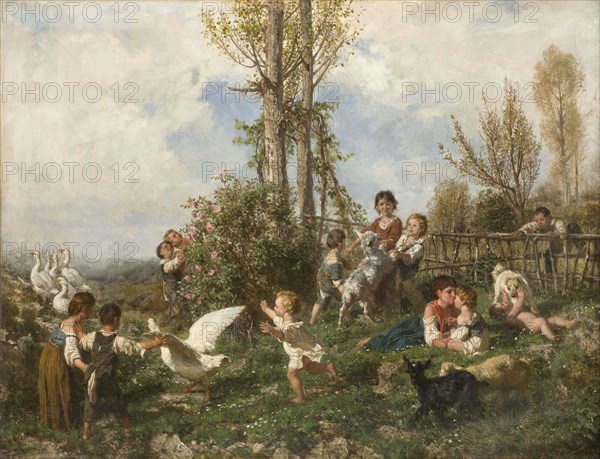 La primavera (Spring), 1868. Creator: Palizzi; Filippo (1818-1899).