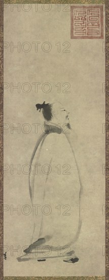 The Poet Li Bai (701-762) in Stroll, 13th century. Creator: Liang Kai (c. 1140-c. 1210).