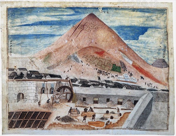 The Silver Mine at Potosí, c1585. Creator: Anonymous ().