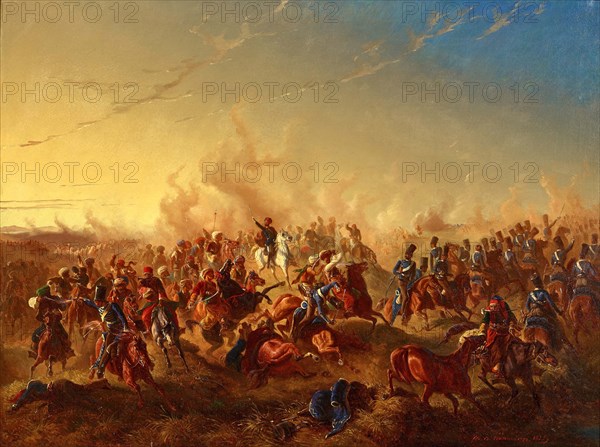 The Defeat at Caracal on 28 May 1854, Mid of the 19th cen.. Creator: Bachmann-Hohmann; B. (active ca 1840-1866).