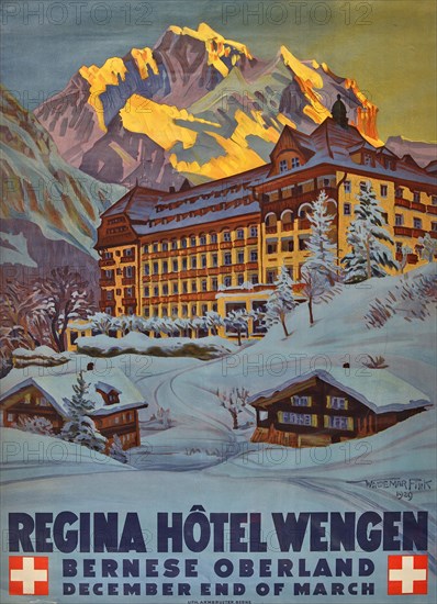 Regina Hôtel Wengen Bernese Oberland, 1929. Creator: Fink; Waldemar (1883-1948).