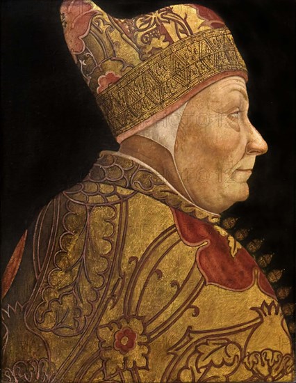 Portrait of Doge Francesco Foscari, c1460. Creator: Bastiani; Lazzaro (1429-1512).