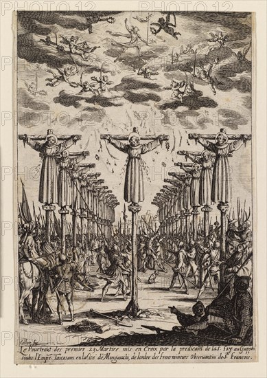 Les Martyrs du Japon (The Martyrs of Japan) , c1627. Creator: Callot; Jacques (1592-1635).