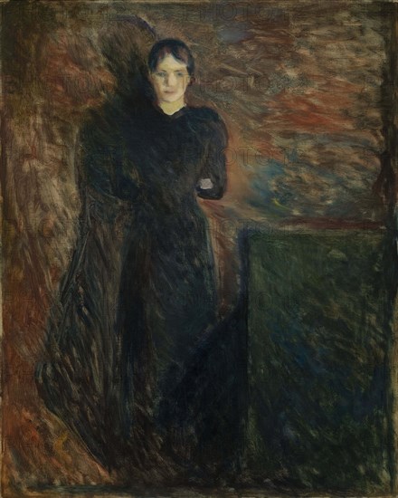 Lady in Black, 1891. Creator: Munch; Edvard (1863-1944).