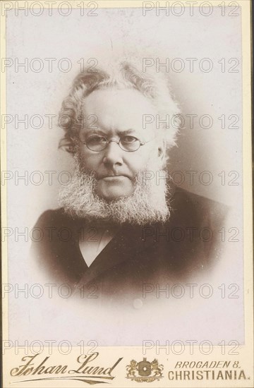 Portrait of Henrik Ibsen (1828-1906), c1886-1890. Creator: Photo studio Johan Lund; Christiania ().