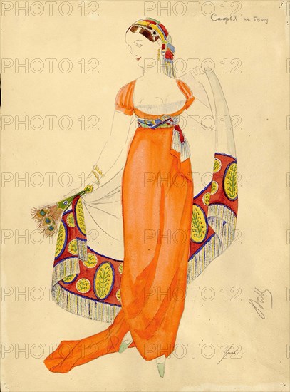 Costume design for the comedy Woe from Wit by A. Griboyedov (Meyerhold's theatre), 1928. Creator: Ulyanov; Nikolai Pavlovich (1875-1949).