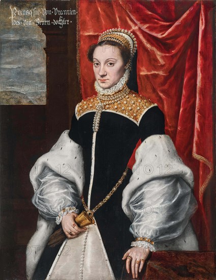 Portrait of Anna von Egmond (1533-1558), Countess of Buren, 1550s. Creator: Mor; Antonis (Anthonis); van Dashorst (c. 1517-1577).