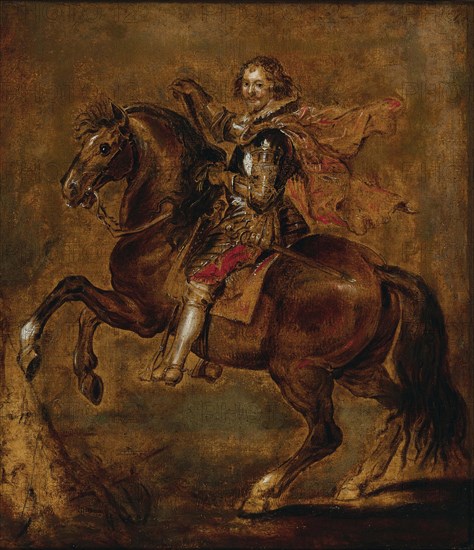 Equestrian portrait of George Villiers, 1st Duke of Buckingham (1592-1628), First third of 17th cen. Creator: Anonymous ().