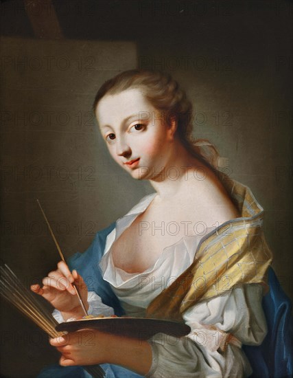 Portrait of Wilhelmine Caroline Amalie (1757-1838), the artist's daughter, as an allegory..., 1770s. Creator: Tischbein; Johann Heinrich; the Elder (1722-1789).