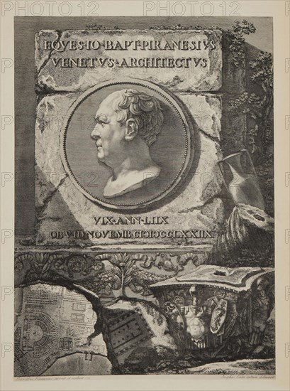 Portrait of Giovanni Battista Piranesi (1720-1778), 1779. Creator: Piranesi; Francesco (1756-1810).