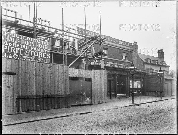 French Horn and Half Moon Hotel, East Hill, Wandsworth, Wandsworth, Greater London Authority, c1900. Creator: William O Field.