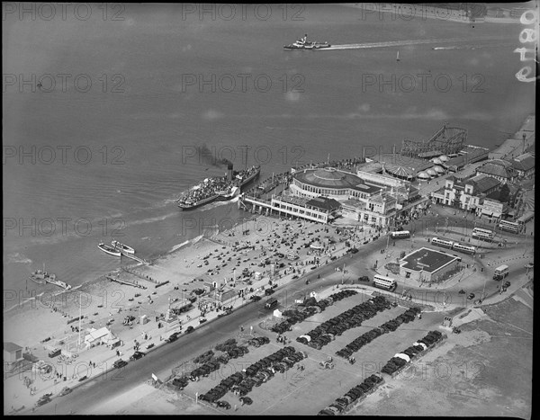 The 'Solent Queen' and 'Gracie Fields', Southsea, 1939.  Creator: Cyril Murrell.