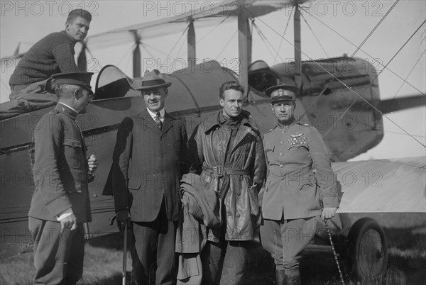 Colonel Archie Miller, Benedict Crowell, Lieutenant Ross Kirkpatrick, General William Mitchell, 1919 Creator: Bain News Service.