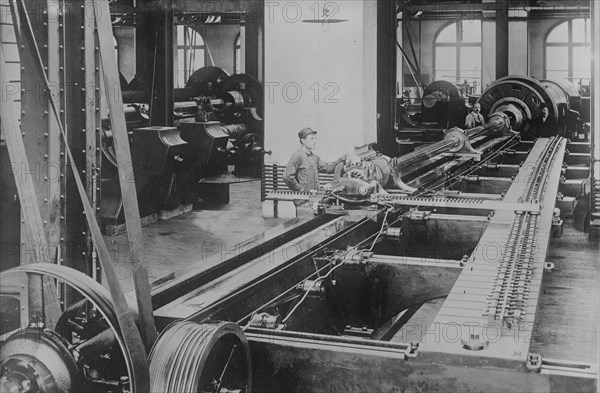 Rifling Big Guns, Watervliet, between c1910 and c1915. Creator: Bain News Service.