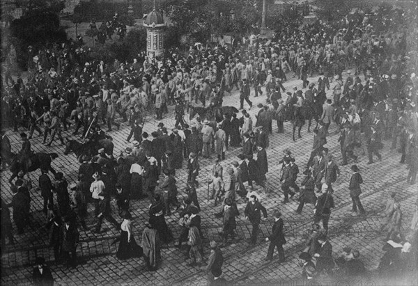 Russian prisoners in Lemberg, 1915. Creator: Bain News Service.