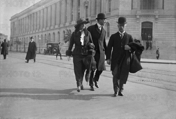 George Fisher Baker Jr. & wife, (1913?). Creator: Bain News Service.