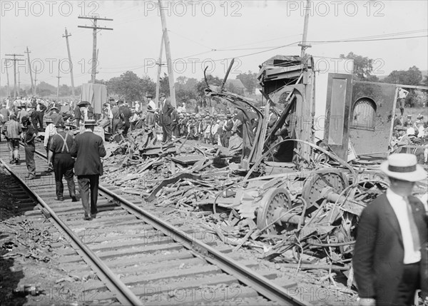 Wreck of Bar Harbor express, 1913. Creator: Bain News Service.