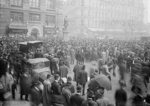 I.W.W. Meeting, Park Row, between c1910 and c1915. Creator: Bain News Service.