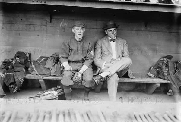 Johnny Evers & George Stallings, Boston NL (baseball), 1914. Creator: Bain News Service.