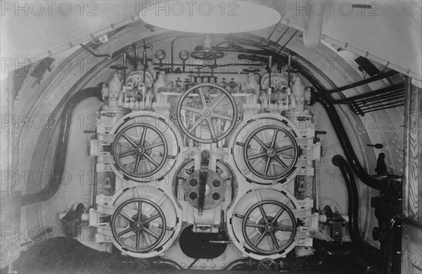 Torpedo Tubes, American Submarine, between c1910 and c1915. Creator: Bain News Service.