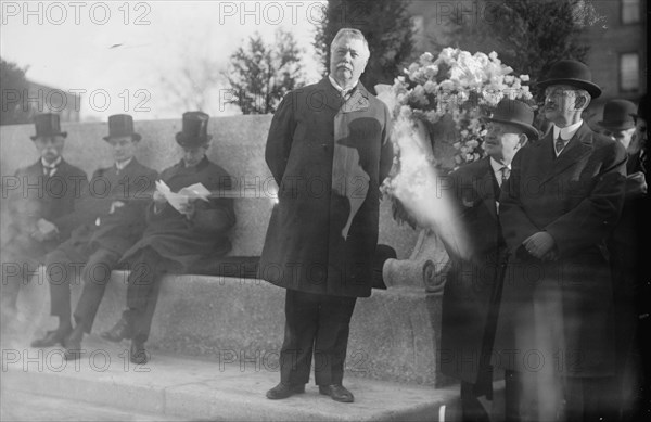 Seth Low at Straus Memorial, 1915. Creator: Bain News Service.