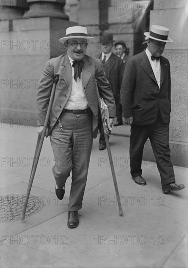 Alex. Berkman [on crutches], 1917. Creator: Bain News Service.