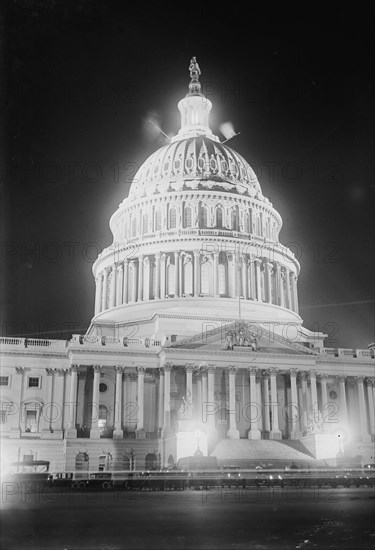 Capitol at night, 1917. Creator: Bain News Service.