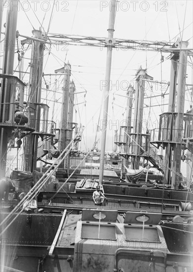 Cranes on SS Milazzo, 1916. Creator: Bain News Service.