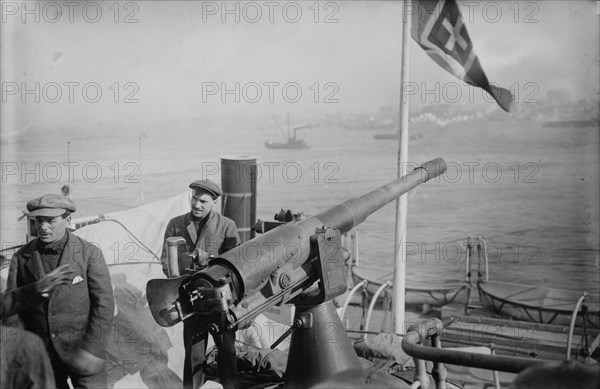 Gun on GIUSEPPE VERDI, between c1910 and c1920. Creator: Bain News Service.