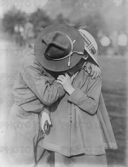 Pittsburgh soldier's good - by, between c1915 and c1920. Creator: Bain News Service.