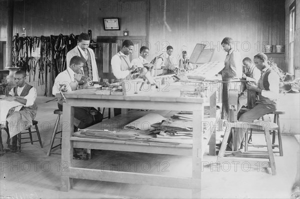 Upholstery class, Tuskegee, between c1910 and c1915. Creator: Bain News Service.