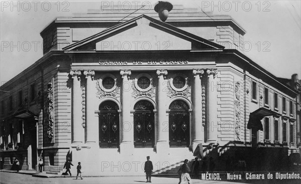 Chamber of Deputies - Mexico, Nueva Camara de Diputados, between 1910 and 1915. Creator: Bain News Service.