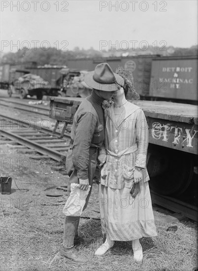 Goodbye to 1st field artillery, between c1915 and c1920. Creator: Bain News Service.