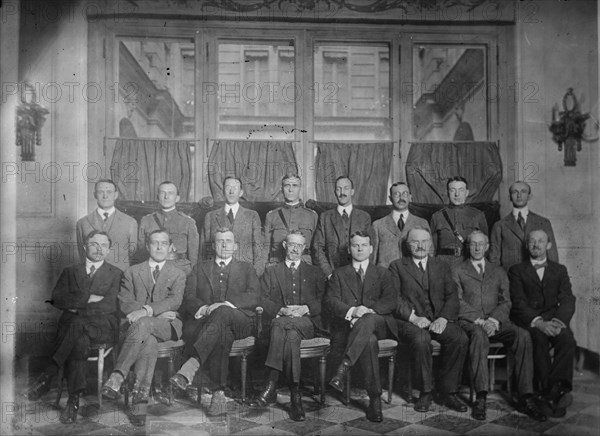 Intelligence chiefs, peace conference., between c1915 and c1920. Creator: Bain News Service.