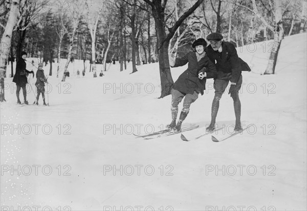 Learning to ski, Quebec, between c1915 and c1920. Creator: Bain News Service.